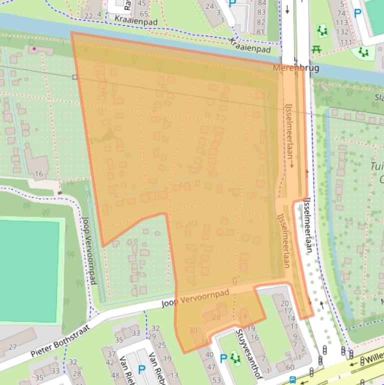 Kaart van postcodegebied 2315AD.