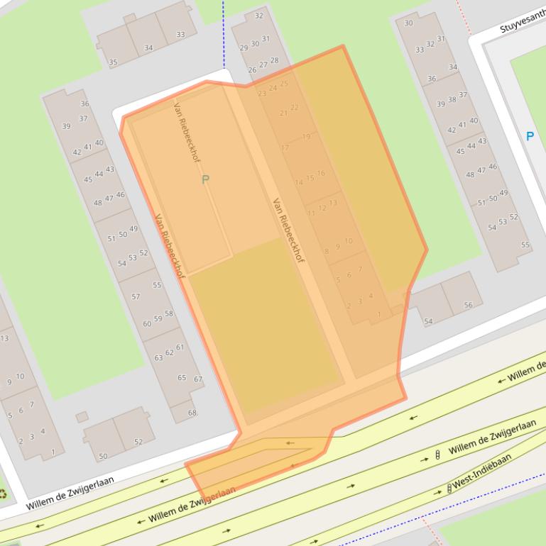 Kaart van postcodegebied 2315AG.