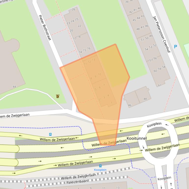 Kaart van postcodegebied 2315AN.