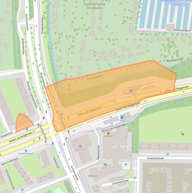 Kaart van postcodegebied 2315AV.