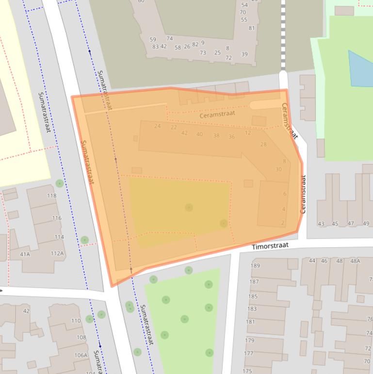Kaart van postcodegebied 2315AZ.