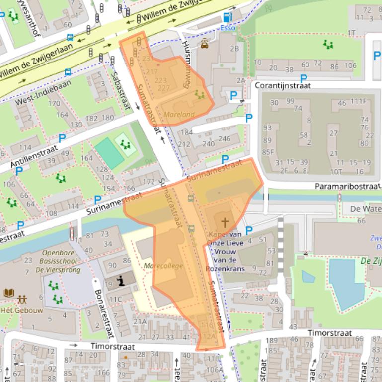 Kaart van postcodegebied 2315BD.