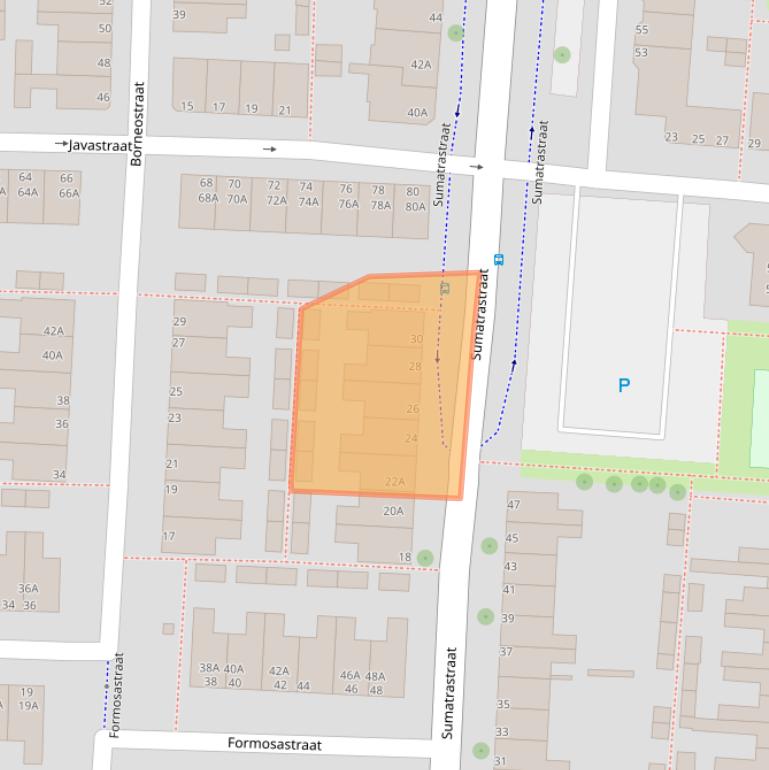 Kaart van postcodegebied 2315BG.