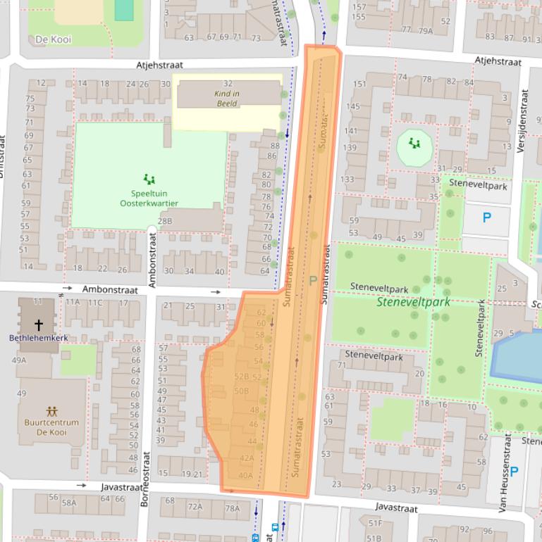 Kaart van postcodegebied 2315BH.