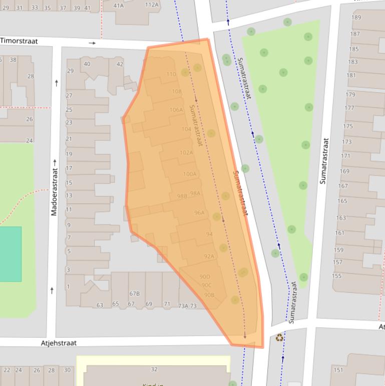Kaart van postcodegebied 2315BK.