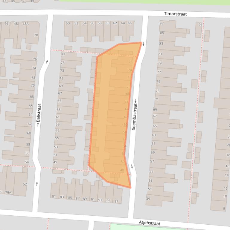 Kaart van postcodegebied 2315BT.
