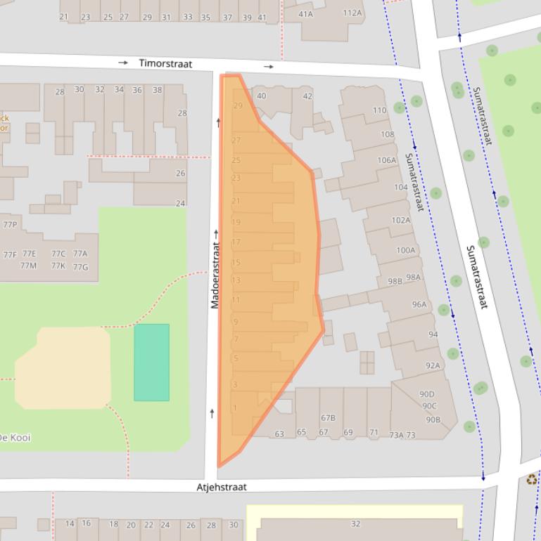 Kaart van postcodegebied 2315BX.
