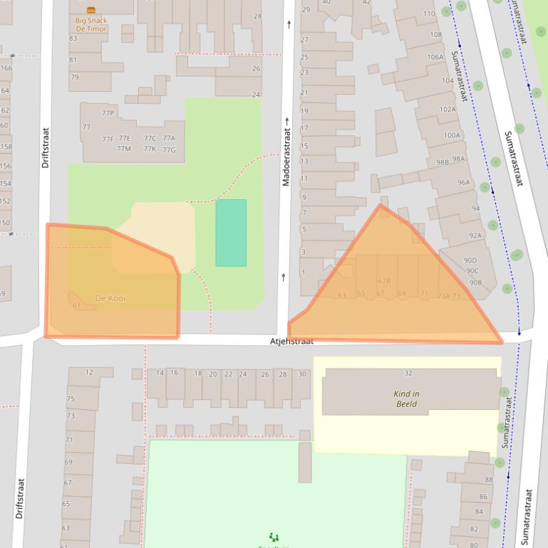 Kaart van postcodegebied 2315CR.