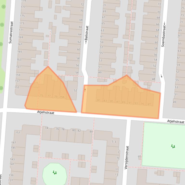 Kaart van postcodegebied 2315CS.