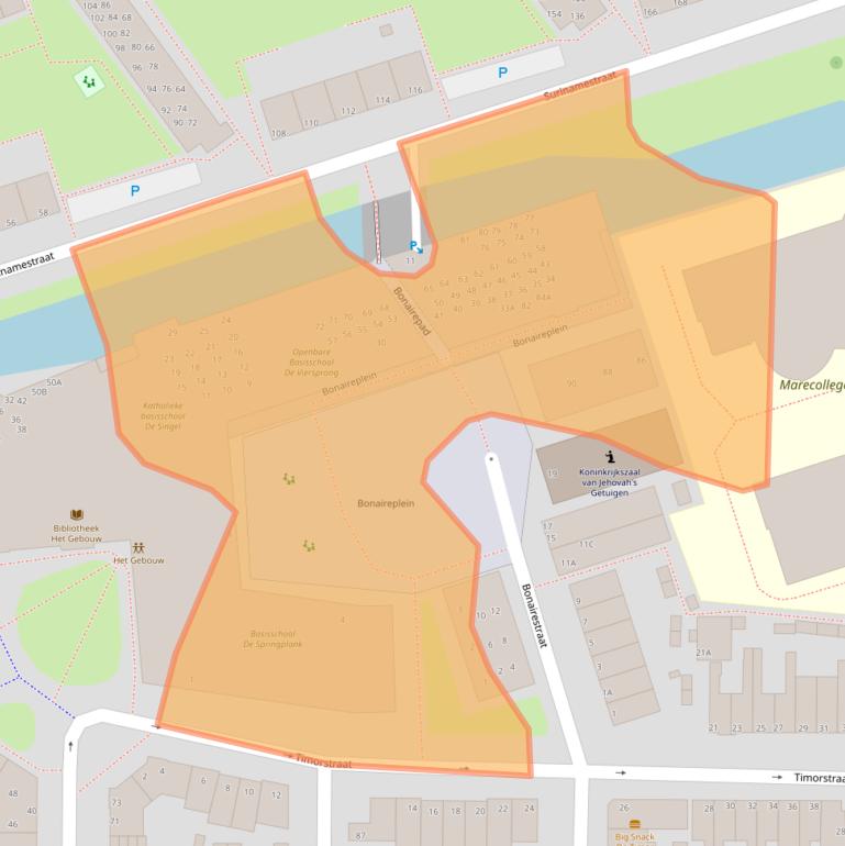 Kaart van postcodegebied 2315HG.