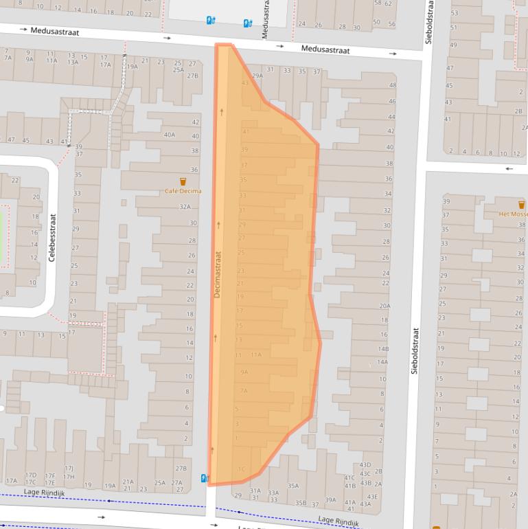 Kaart van postcodegebied 2315HJ.