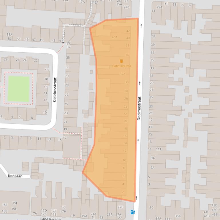 Kaart van postcodegebied 2315HK.