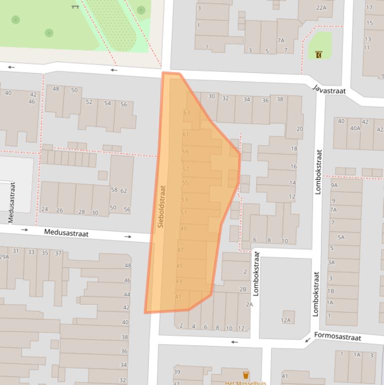 Kaart van postcodegebied 2315HM.