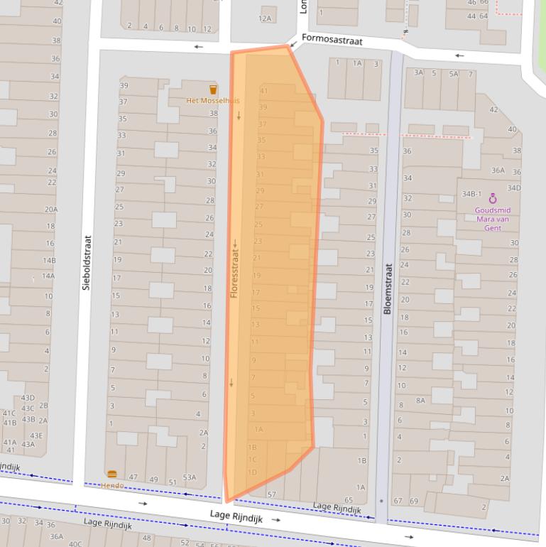 Kaart van postcodegebied 2315HP.