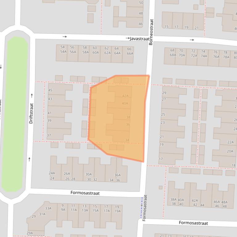 Kaart van postcodegebied 2315JB.