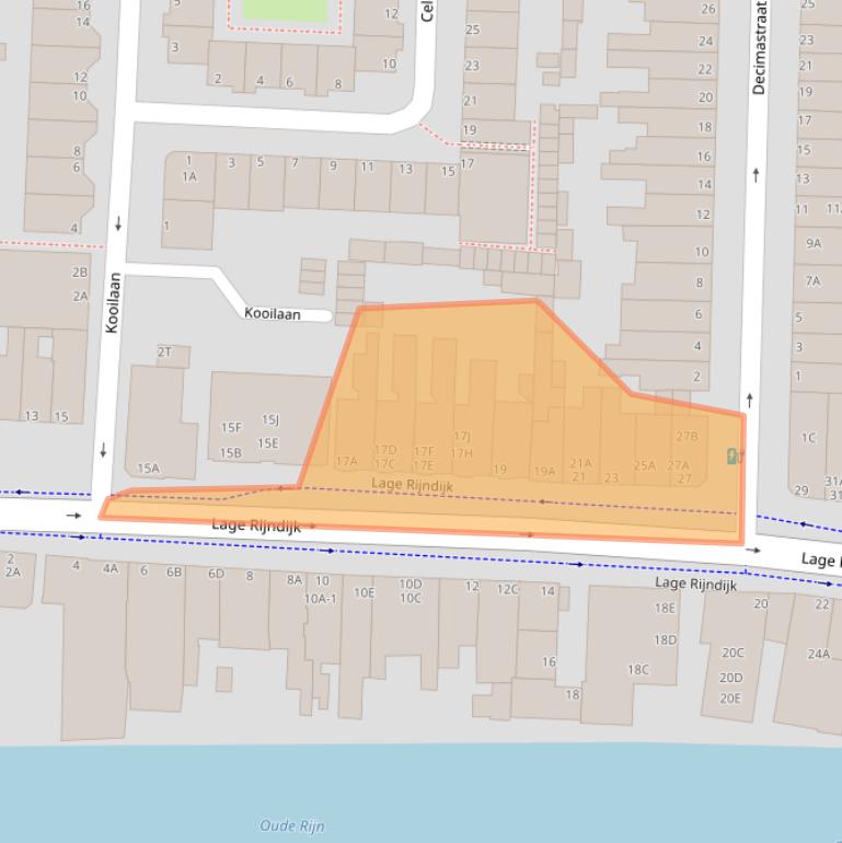 Kaart van postcodegebied 2315JK.