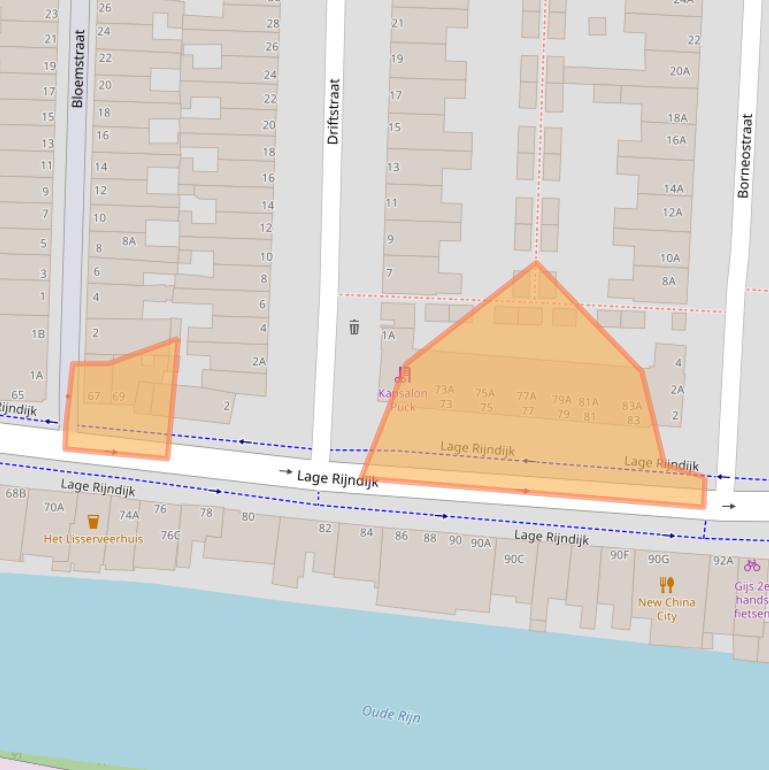Kaart van postcodegebied 2315JP.