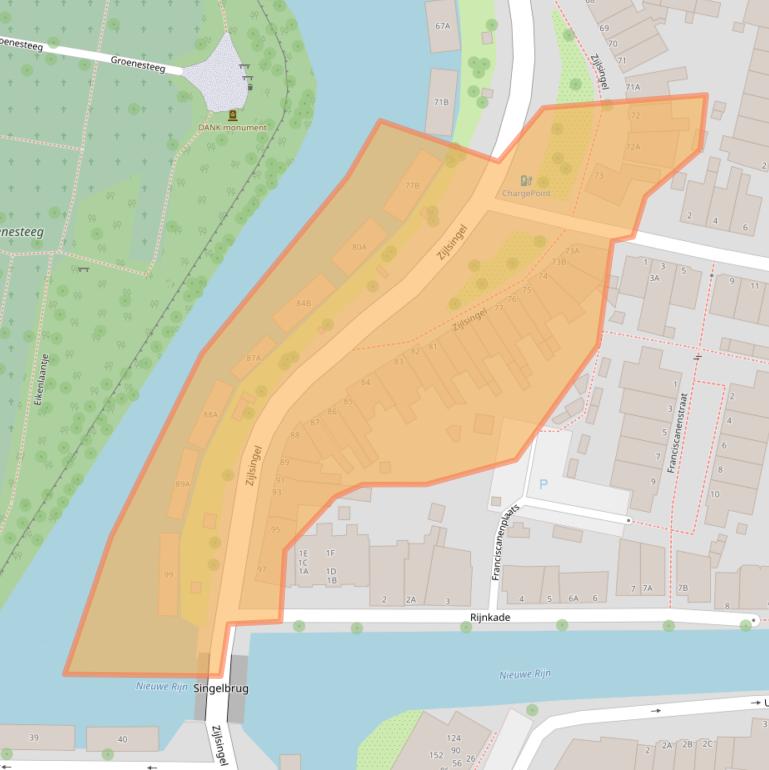 Kaart van postcodegebied 2315KH.