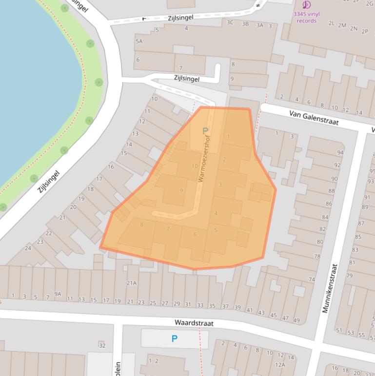 Kaart van postcodegebied 2315KJ.