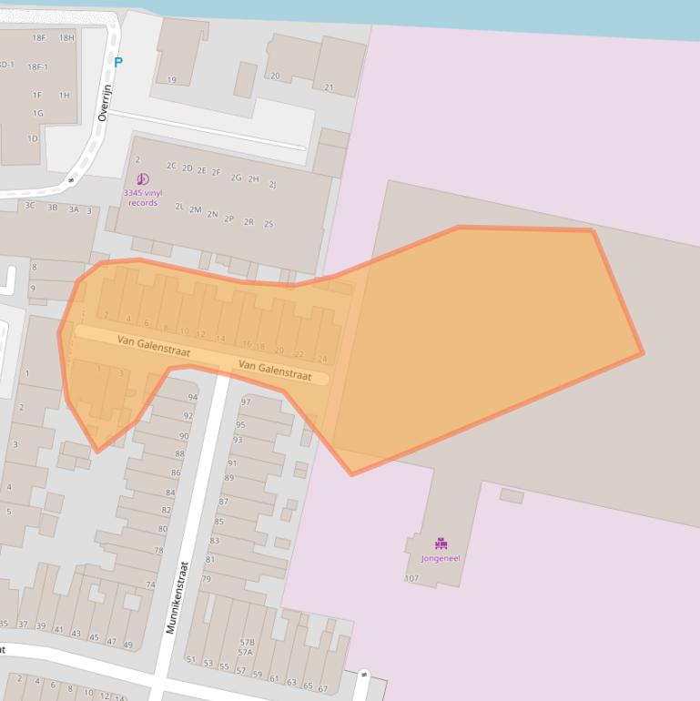 Kaart van postcodegebied 2315KK.