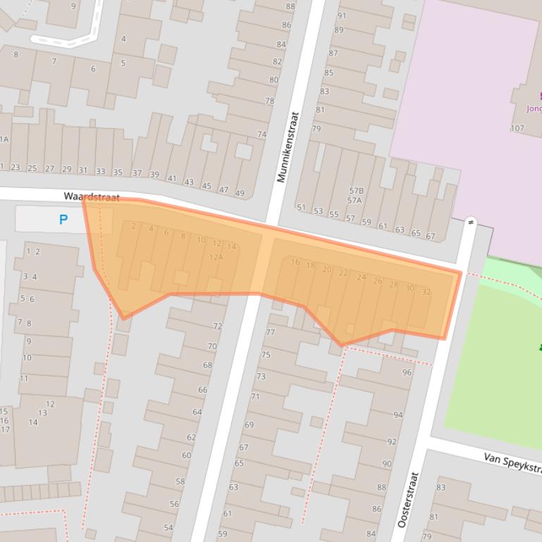 Kaart van postcodegebied 2315KN.