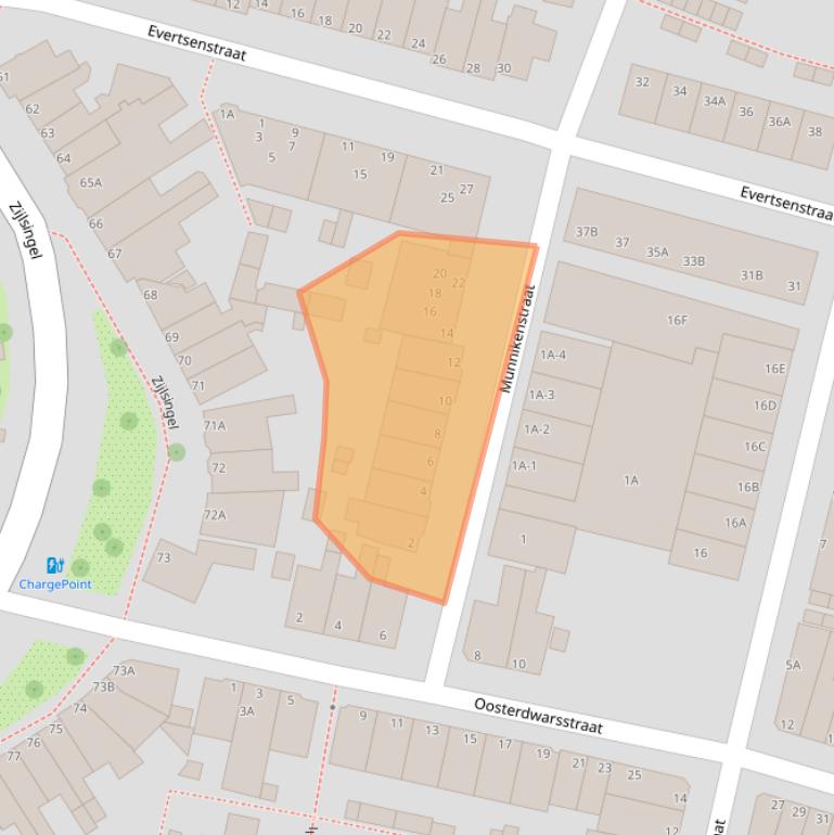 Kaart van postcodegebied 2315KX.