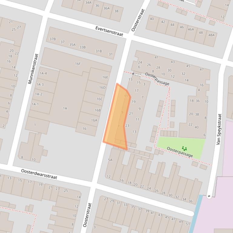 Kaart van postcodegebied 2315LC.