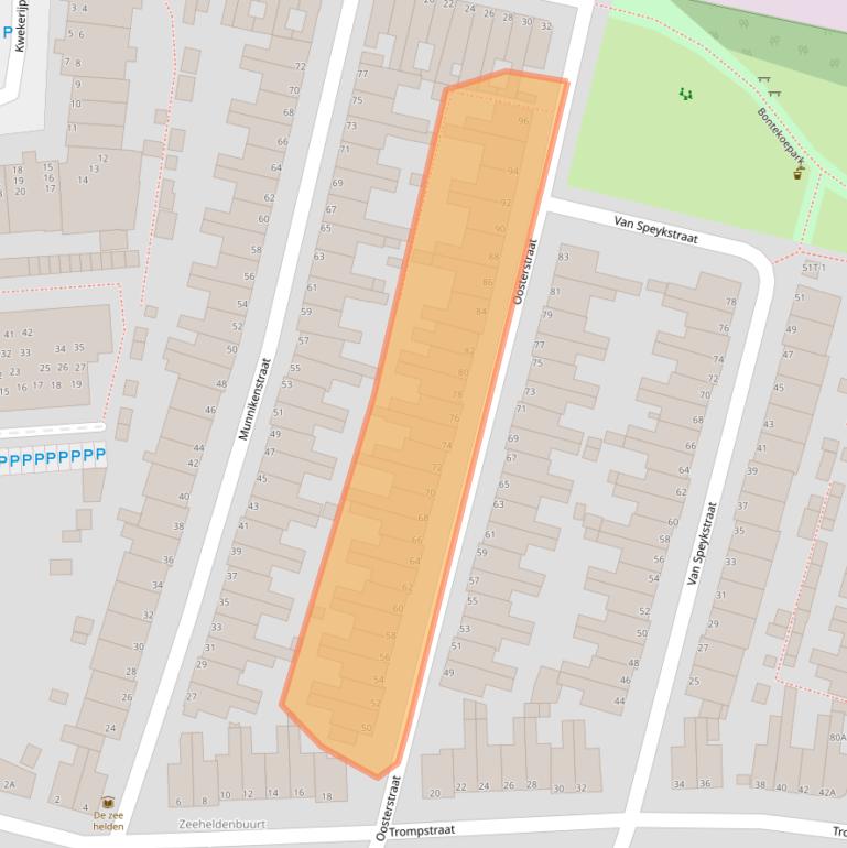 Kaart van postcodegebied 2315LJ.