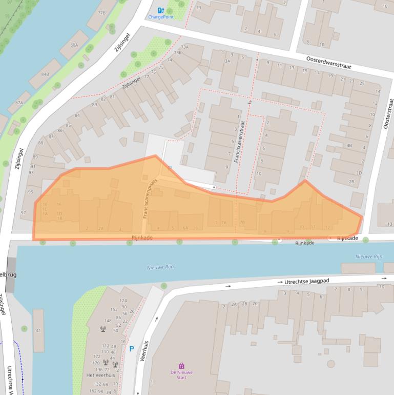 Kaart van postcodegebied 2315LT.