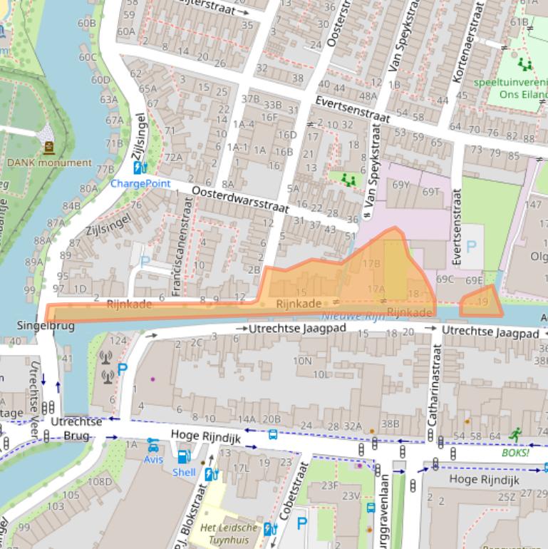 Kaart van postcodegebied 2315LV.