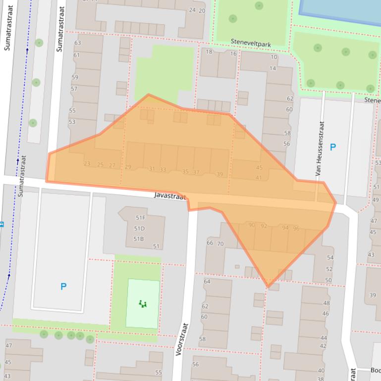 Kaart van postcodegebied 2315MA.