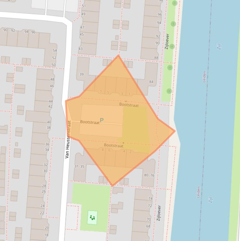 Kaart van postcodegebied 2315MG.