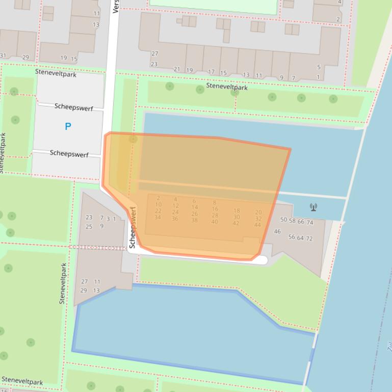 Kaart van postcodegebied 2315MS.