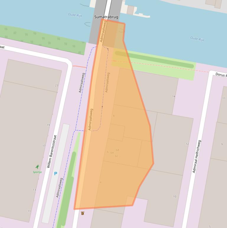 Kaart van postcodegebied 2315SC.