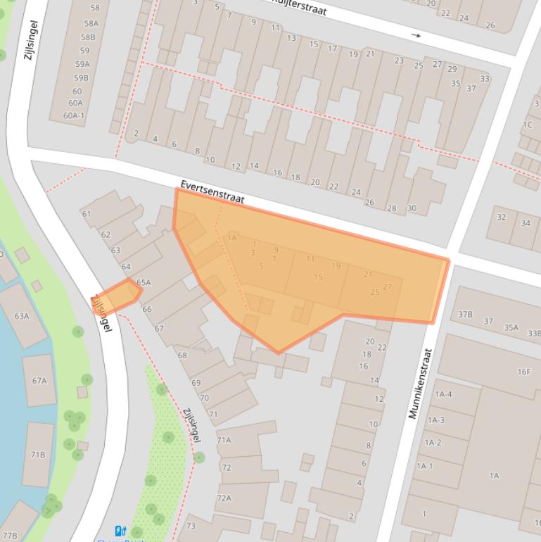 Kaart van postcodegebied 2315SH.