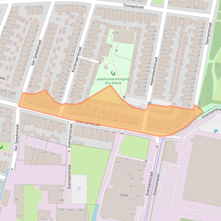 Kaart van postcodegebied 2315SN.