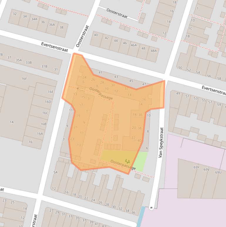 Kaart van postcodegebied 2315SP.