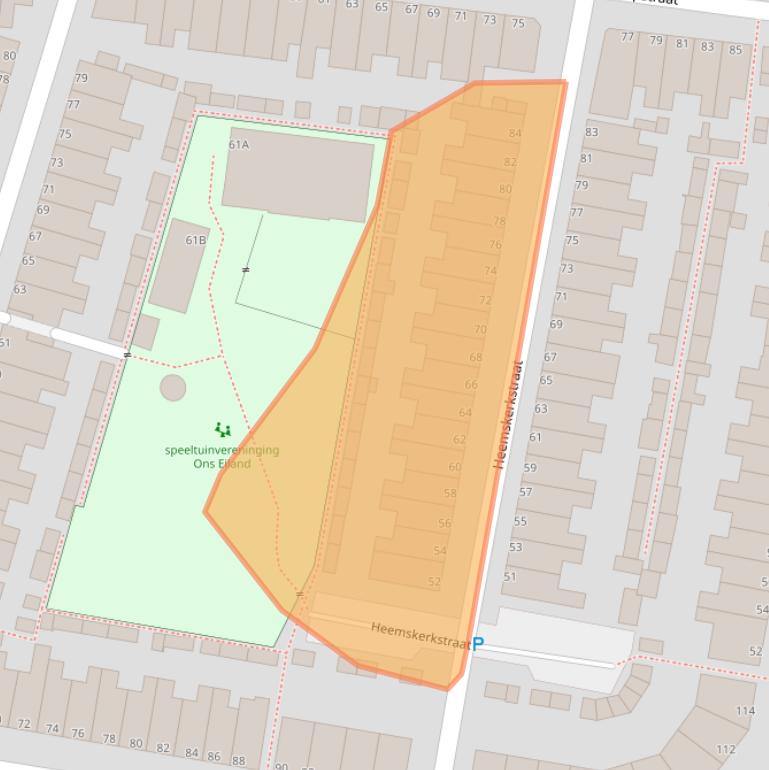Kaart van postcodegebied 2315TJ.