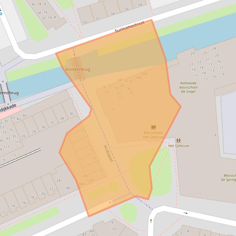 Kaart van postcodegebied 2315VA.