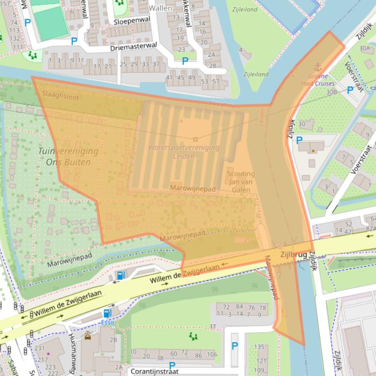 Kaart van postcodegebied 2315VB.