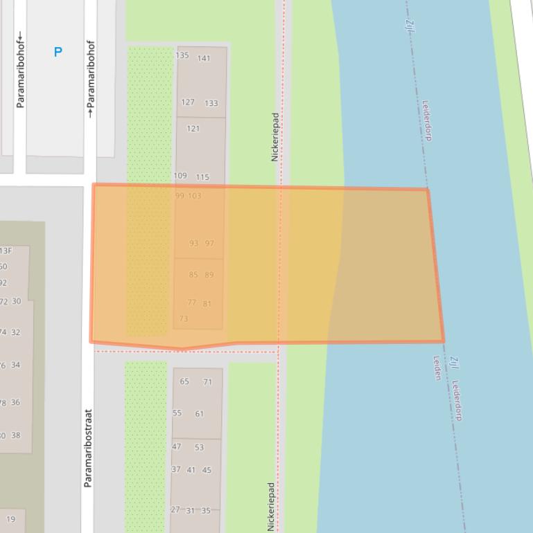 Kaart van postcodegebied 2315VG.