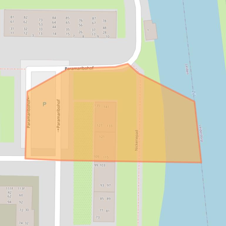 Kaart van postcodegebied 2315VH.