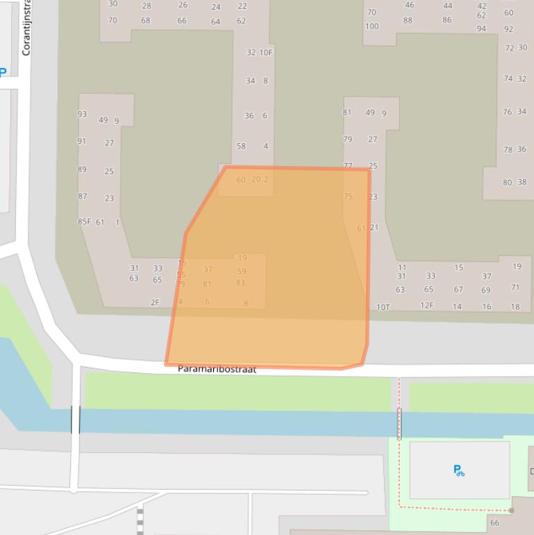 Kaart van postcodegebied 2315VJ.