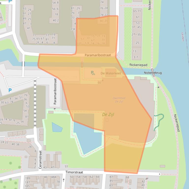 Kaart van postcodegebied 2315VK.