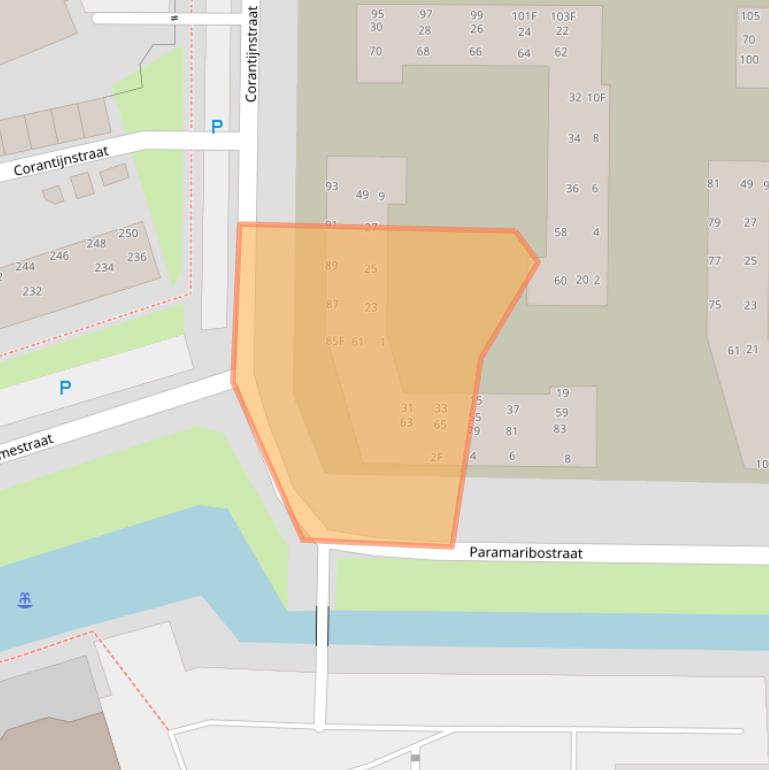 Kaart van postcodegebied 2315VL.