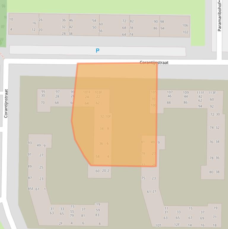 Kaart van postcodegebied 2315VN.