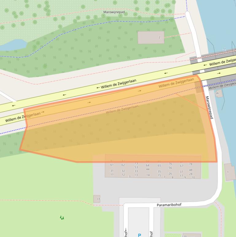 Kaart van postcodegebied 2315VZ.