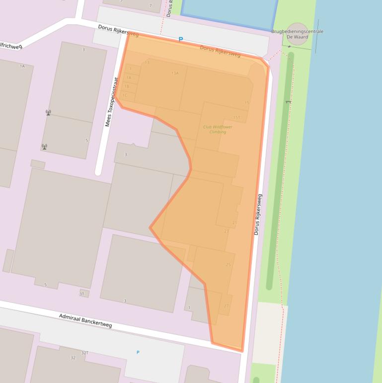 Kaart van postcodegebied 2315WC.