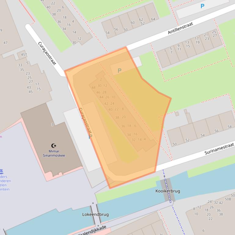 Kaart van postcodegebied 2315XD.