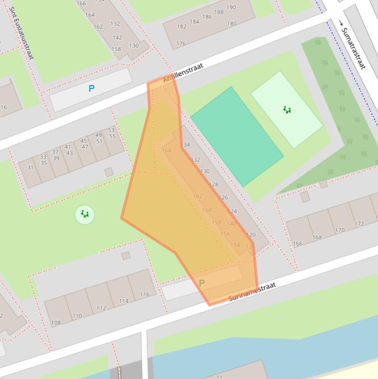 Kaart van postcodegebied 2315XJ.